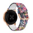 20mm Samsung Galaxy Watch Active pattern silicone watch band - Paisley Flower Fashion