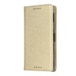 Silk Texture Wallet Stand Mobile Phone Leather Case Cover for Sony Xperia XZ1 Compact - Gold Cheap