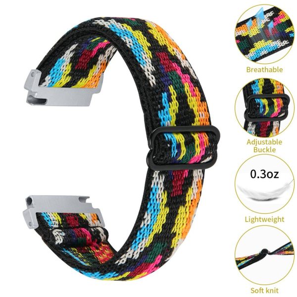 Garmin Vivomove 3   GarminMove 3 20mm Elastic Jacquard Fabric Watch Strap Replacement - 53 Supply