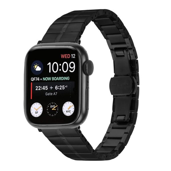 Apple Watch Series 41mm - 40mm - 38mm Stainless Steel Strap - Black on Sale