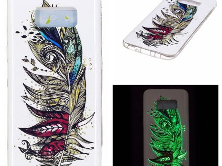 For Samsung Galaxy S8 Noctilucent IMD TPU Mobile Phone Case - Tribal Feather Online Hot Sale