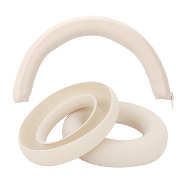 For Anker Soundcore Space One 1 Pair Headphone Ear Pads+1 Headband Sleeve - Beige Online