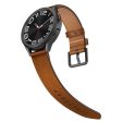 22mm Universal Smart Watch Replacement Strap Top Layer Cowhide Adjustable Wrist Band - Dark Brown For Discount