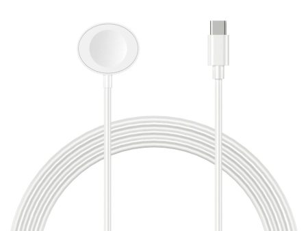 Apple Watch 1m Type-C Port Charging Cable Oval Wireless Charging Dock - White Cheap