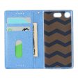 Silk Texture Wallet Stand Mobile Phone Leather Case Cover for Sony Xperia XZ1 Compact - Blue on Sale