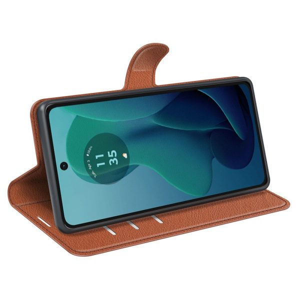 Classic Motorola Moto G 5G (2024) flip case - Brown For Discount