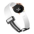 22mm Universal simple silicone strap with black buckle - White For Discount