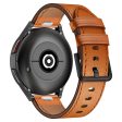 22mm Universal Smart Watch Replacement Strap Top Layer Cowhide Adjustable Wrist Band - Brown Fashion