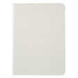 iPad Pro 13 (2024) Case Vegan Leather Tablet Cover 360 Degree Rotating stand  - White Online Hot Sale