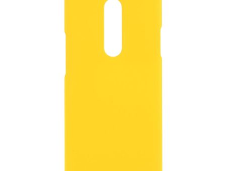 Rubberized PC Mobile Phone Case Accessory for OnePlus 7 Pro - Yellow Discount