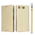 Silk Texture Wallet Stand Mobile Phone Leather Case Cover for Sony Xperia XZ1 Compact - Gold Cheap