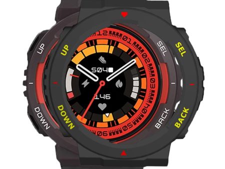 Huami Amazfit Active Edge A2212 bump resistant Frame Half Cover Smart Watch Bumper Case - Black   Red   Yellow Online now