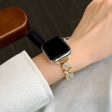 Apple Watch Series 41mm - 40mm - 38mm Band Zircon Gems Bracelet - Gold Hot on Sale