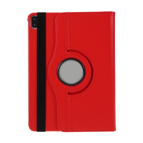 360 Rotating stand Litchi Skin Leather Tablet Case protector iPad Air 13 (2024)   Pro 12.9-inch (2022)   (2021)   (2020)   (2018) - Red Supply