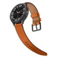 22mm Universal Smart Watch Replacement Strap Top Layer Cowhide Adjustable Wrist Band - Brown Fashion