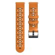 20mm Universal dual color silicone watch strap - Orange   Black Online now