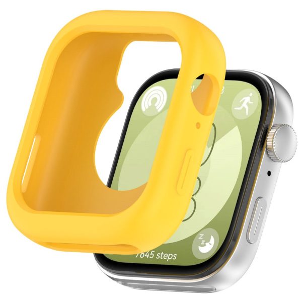 Huawei Watch Fit 3 Watch Case Soft Silicone Protective Frame - Yellow on Sale