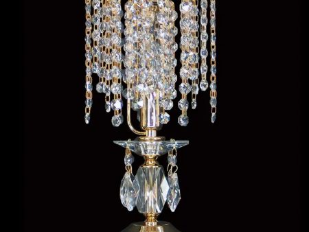 Asfour Crystal Table Lamp in Chrome or Gold For Discount