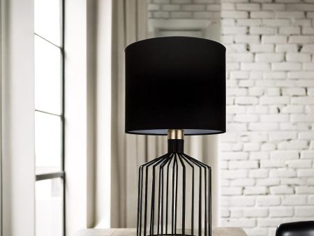 Ashley Cage Table Lamp Medium in Black Online now