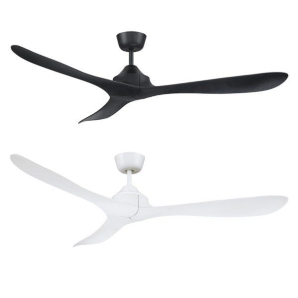 56  Juno DC Ceiling Fan Black, White FC1120143 Mercator Lighting Supply