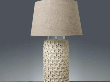 Kenilworth Ceramic Table Lamp Base in Cream For Sale