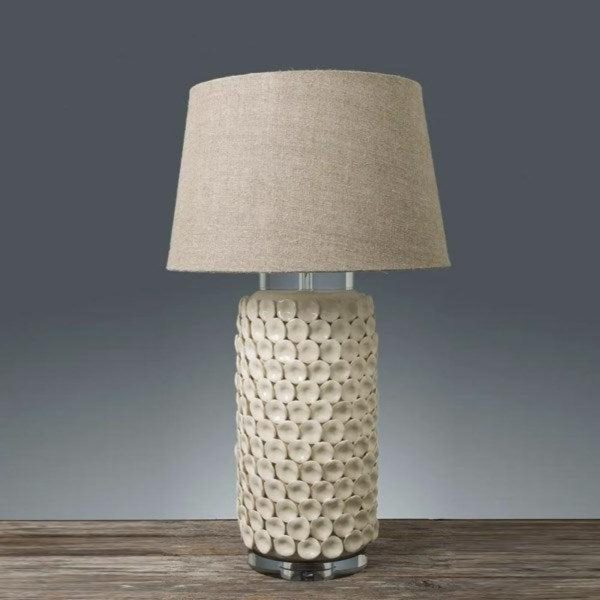 Kenilworth Ceramic Table Lamp Base in Cream For Sale