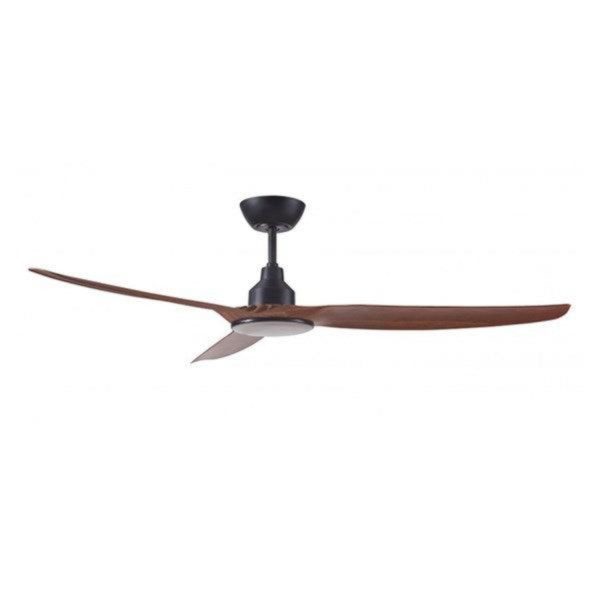 60  Skyfan DC Ceiling Fan w Light in Black, Teak or White SKY1503BL-L, SKY1503TK-L, SKY1503WH-L For Sale