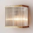 Verre Indoor Wall Light Rectangular in Brass Online Sale