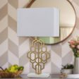 Akron Table Lamp Large in Black Antique Gold or White Antique Gold Sale