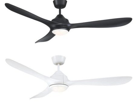 56  Juno DC Ceiling Fan Black, White with Light FC1128143 Mercator Lighting Discount