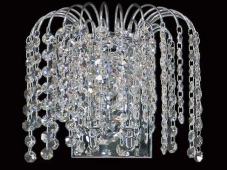 Asfour Crystal 2Lt Wall Light in Chrome or Gold Online Sale