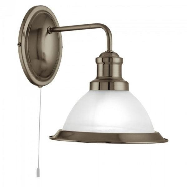 Sylvia Decorative Indoor Wall Light in Antique Brass or Satin Chrome Online now